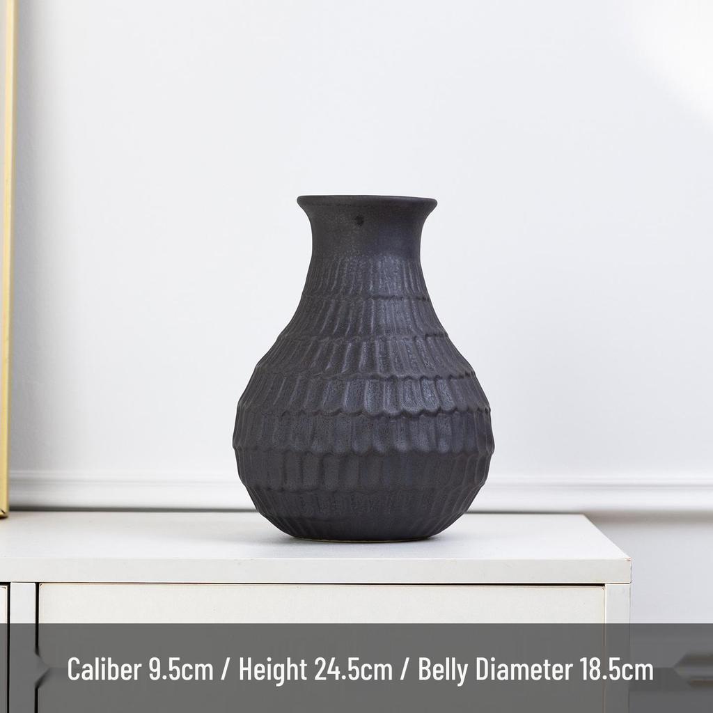 Wabi-Sabi Retro Ceramic Vase - Chinese Style for Living Room, Tea Room, or Hotel Decor