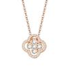 Women's Four-Leaf Clover Necklace: Detachable, Fade-Resistant, Versatile Wear, Light Luxury Feel, Flower Pendant, Clavicle Chain