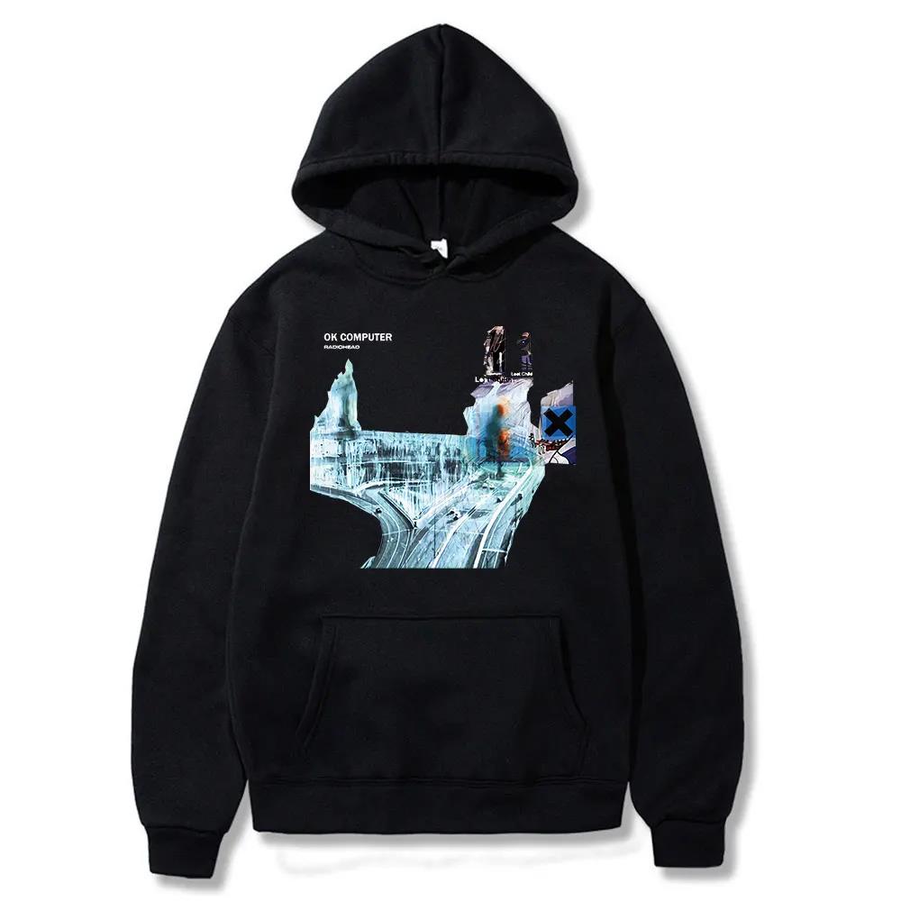 New Radiohead Ok Computer Cd Lp Vinyl Poster In Rainbows Thom Yorke Fashion New Style Popular Classic Hoodies Couple Streetwear