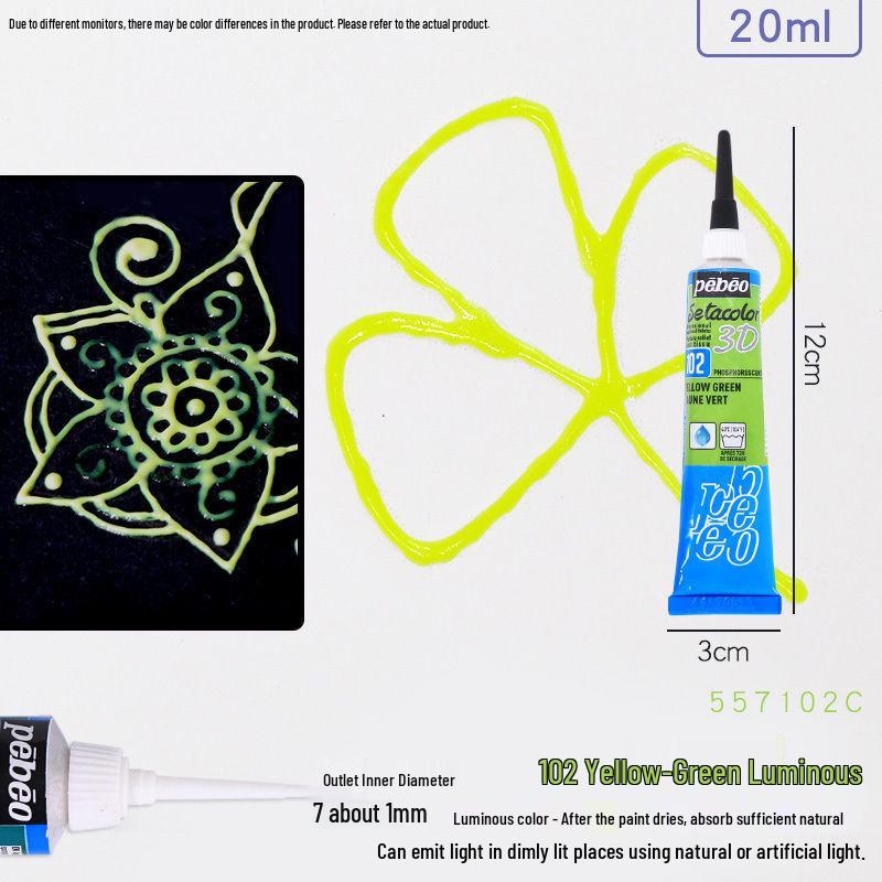 Beibao 3D Fabric Outline Pen Set - Gold & Colors for DIY Students