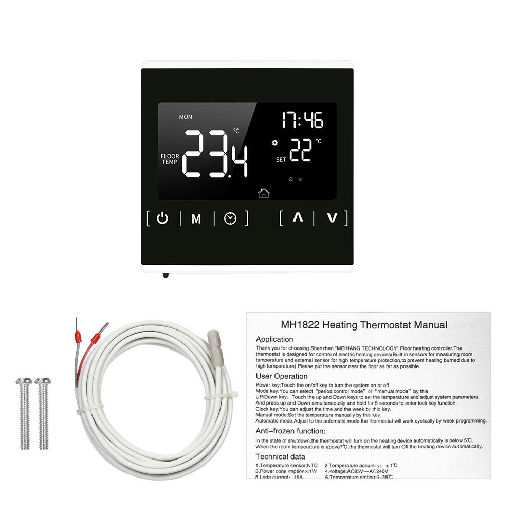 Smart LCD Touchscreen Thermostat for Home Programmable Electric Floor Heating System Thermoregulator AC 85-250V Temperature Controller