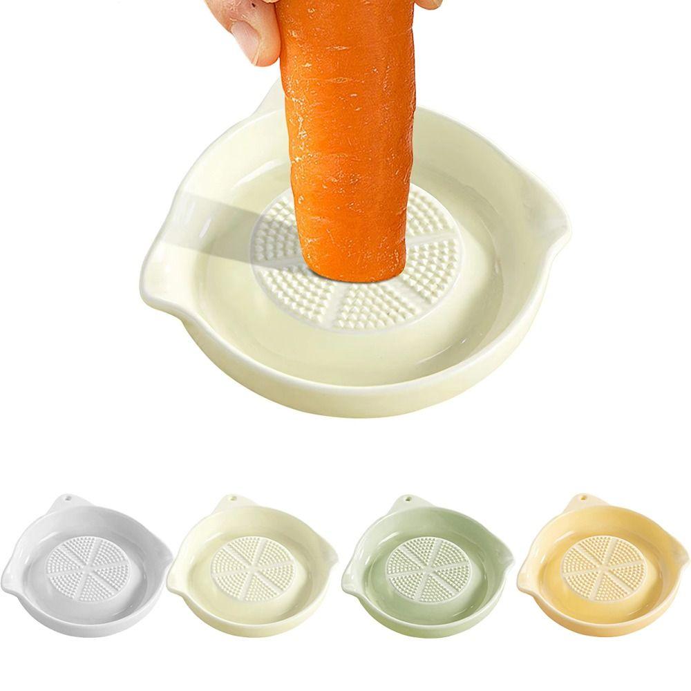 Manual Ceramic Ginger Grater Flow Guide Port Hand Grinder Garlic Masher Vegetables Grinding