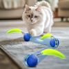 USB Charging Interactive Automatic Roll Cat Wheel Toy Smart Pet Ball Toy with Furry Tail Teaser