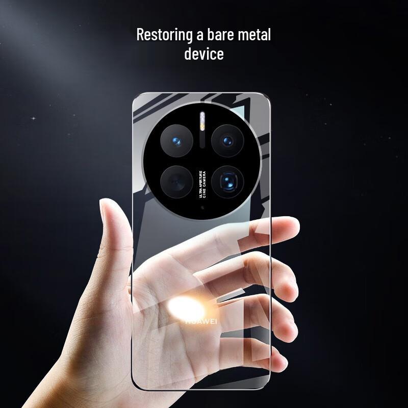 POZZO Electroplated Borderless Transparent Phone Case with Integrated Lens Protector