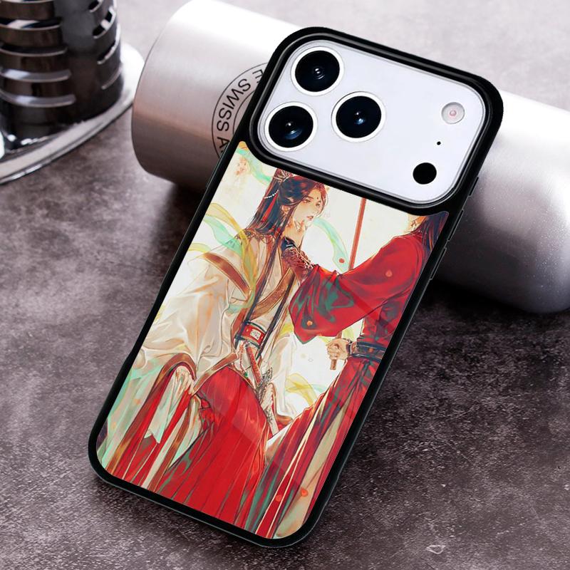Chinese Style Tian Guan Ci Fu Phone Case For iPhone 17 16 15 14 13 12 11 Pro Max Plus 17Air Soft Silicone Cover
