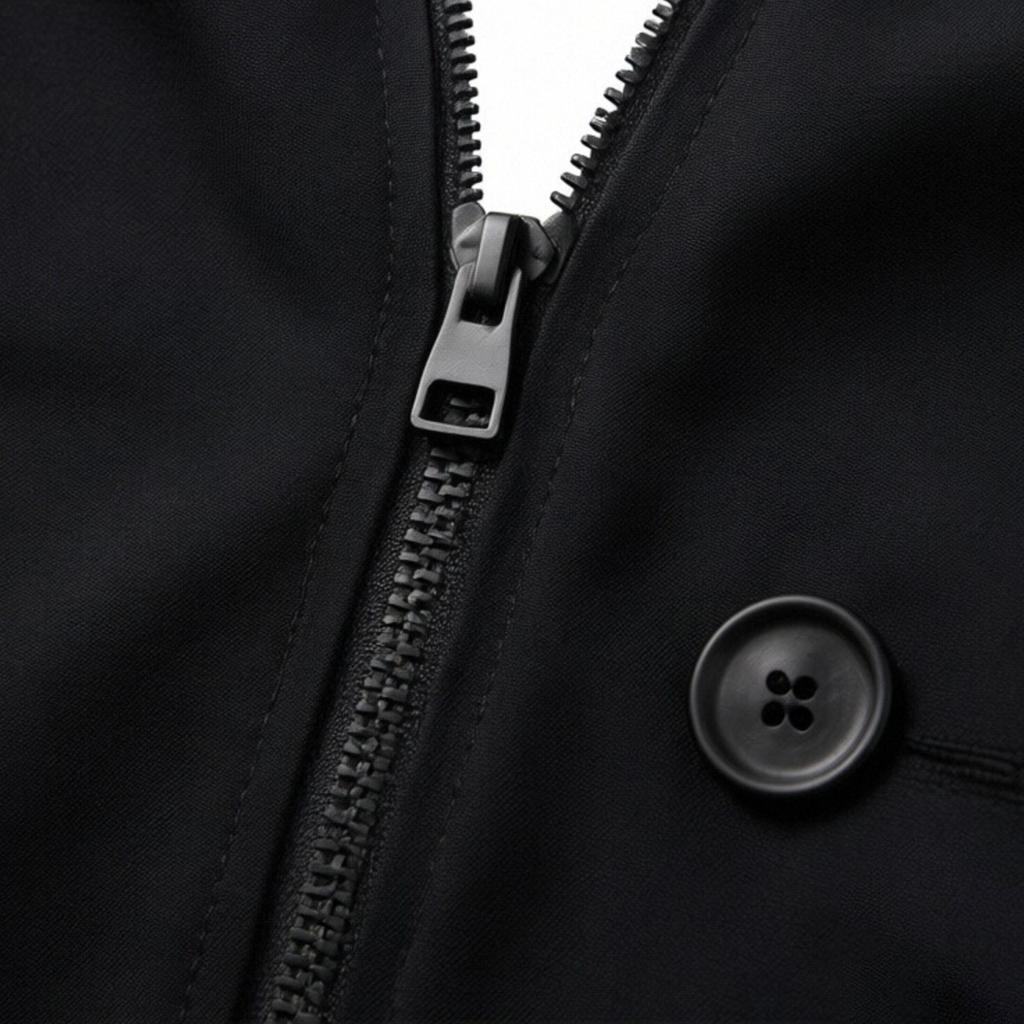 Men's Slim Fit Double-Breasted Casual Jacket Color Long Sleeve with Lapel Collar for Spring and Fall