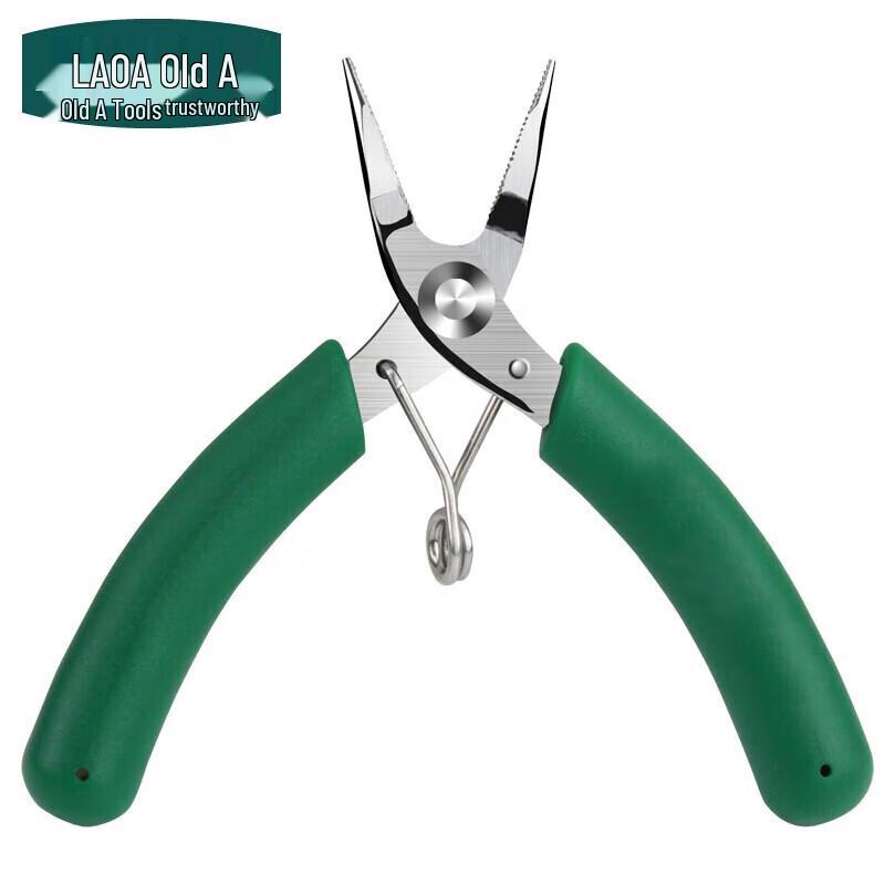 LAOA 4-inch Mini Stainless Steel Toothed Long Nose Pliers