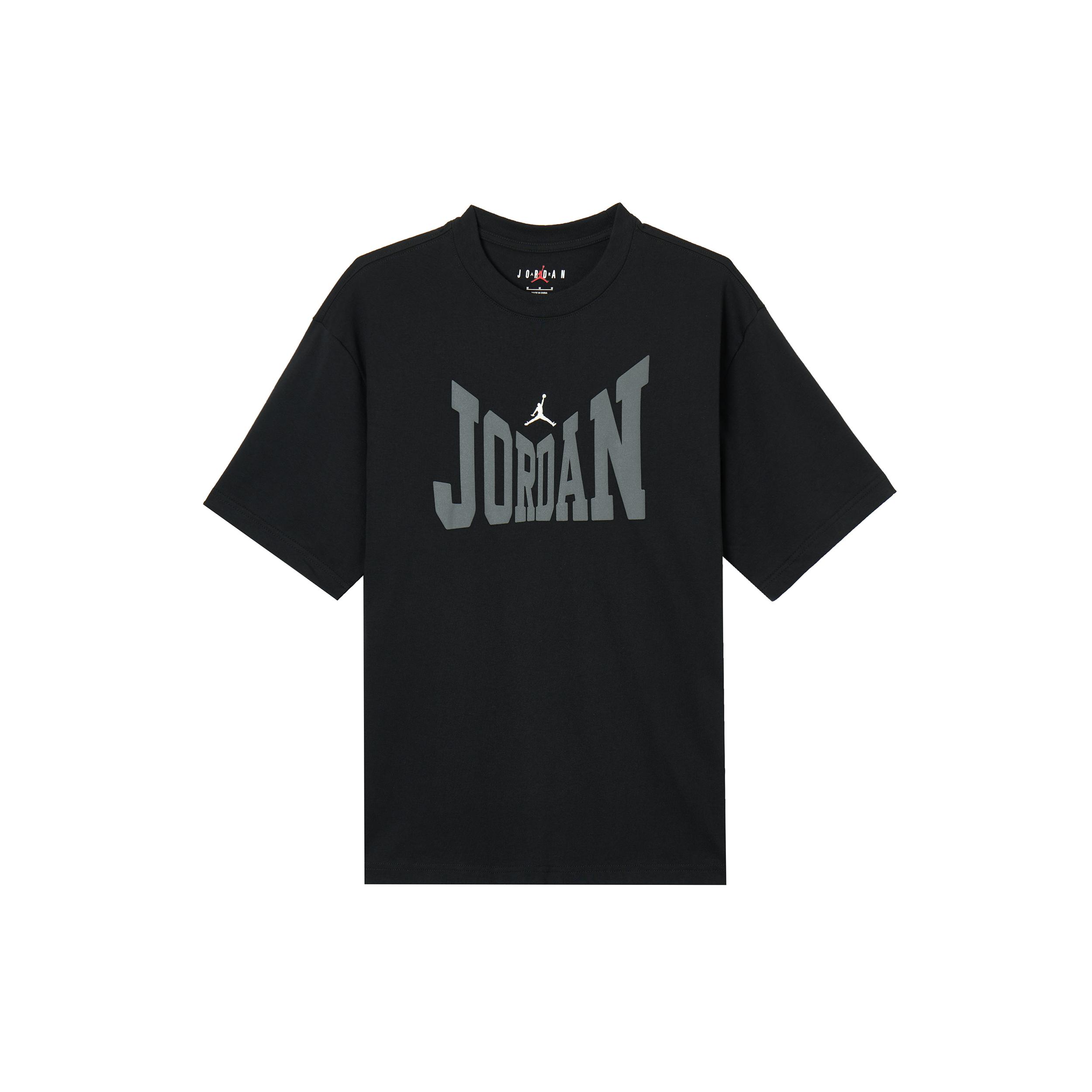 Jordan Brooklyn T Shirts Men s Black Crew Neck Moderate HV3895-010 M
