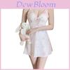 Satin Nightgown For Women With Deep V Neck And Padded Cups For Comfortable Sleep And Lounge