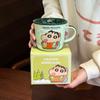 Crayon Shin China Cup Mug Girl Cute Couple Water Cup Household Breakfast Ceramic Coffee Cup Birthday Gift