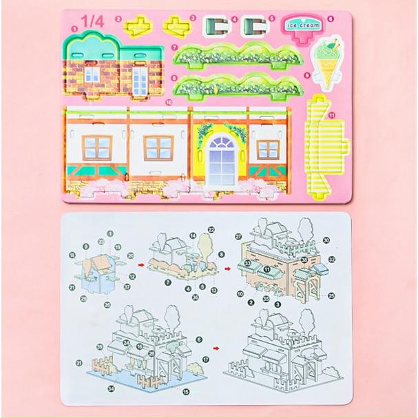 Fantasy Castle 3D Puzzle Educational Toy for Kids, 3D Model Building Kit, Multi-Size Castle Puzzle