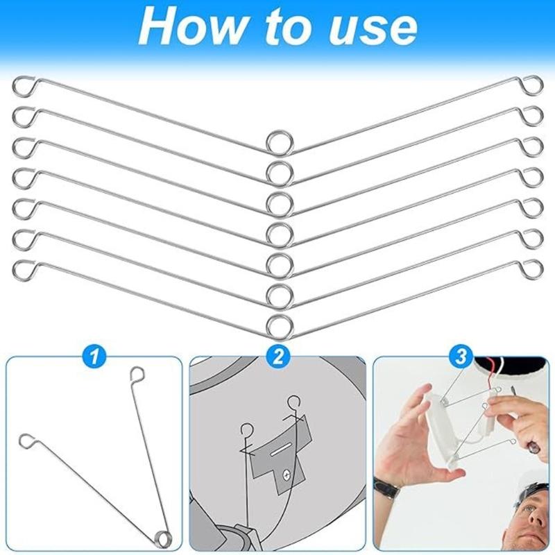 20Pcs Sturdy Stainless Steel Materials Spring Clip Convenient for Efficient Recessed Light and Fan Covers Mounting