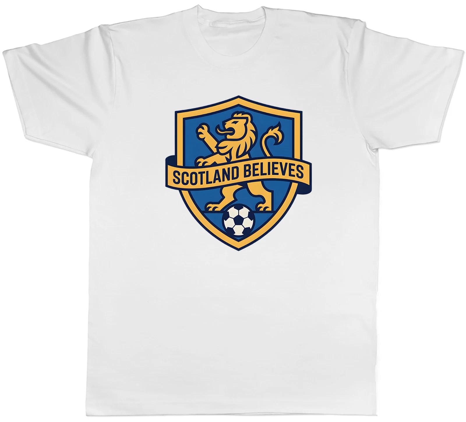 Scotland Believes Football World Fan Supporter Mens T-Shirt Tee Gift Top M