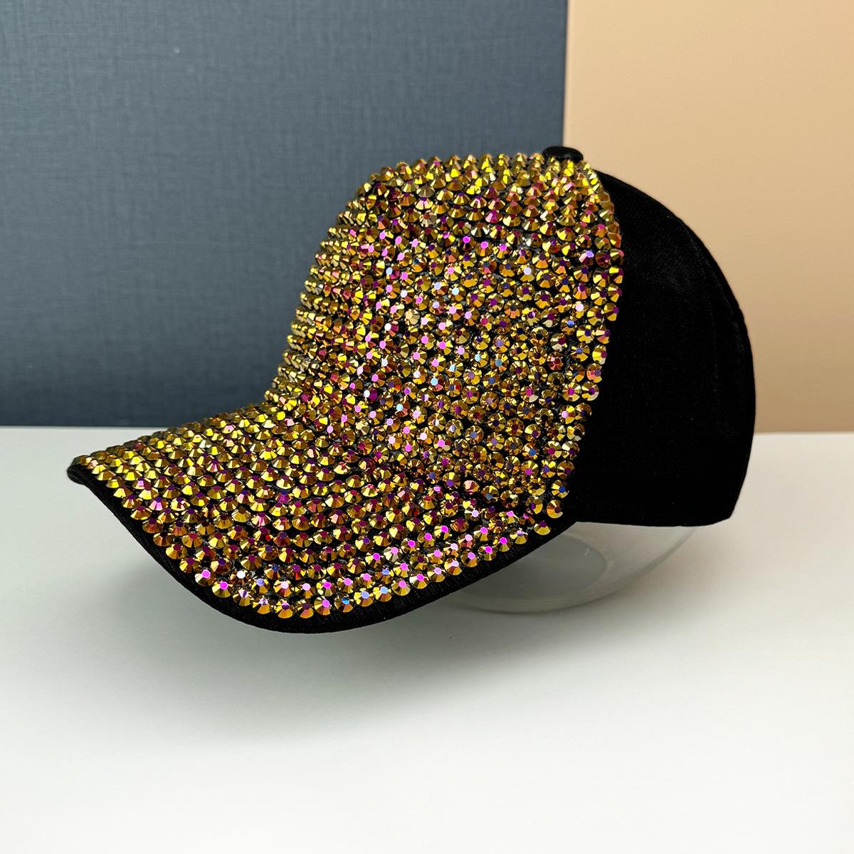 

Full Diamond Symphony Diamond Baseball Cap Women s Spring Summer Sunscreen Peaked Cap Outdoor Sun Hat Heavy Industry Adjustable рожевий