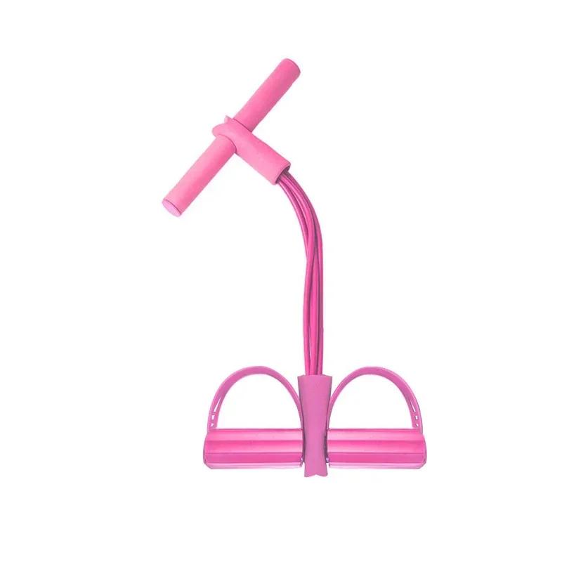 

4 Resistance Elastic Pull Rope Training Device Abdominal Resistance Band Used In Home Gym Exercise Training Fitness Equipm Practical Use розовый