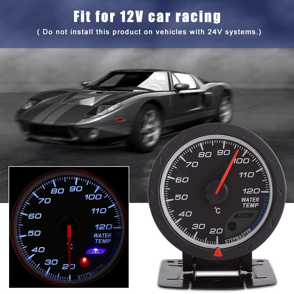 Temperaturanzeige, Universelle Digitale Blaue LED Temperatur Temperaturanzeige 20-120℃ Bereich Messgerät Auto Rennauto