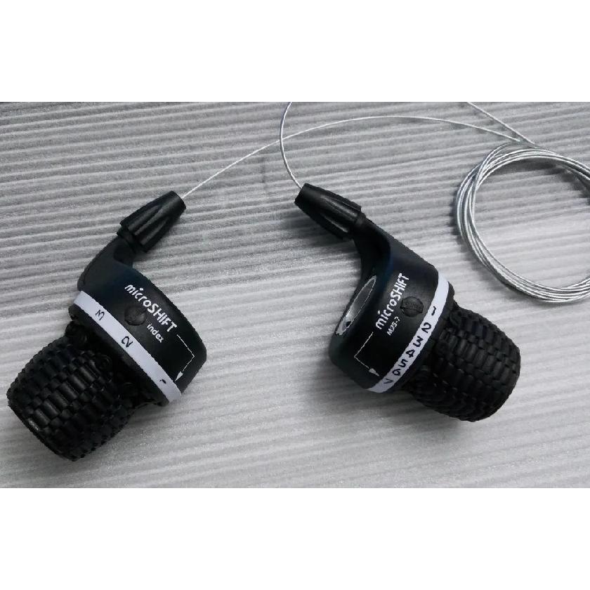 Microshift Twist MTB Cycling Bike Twist Grip Gear Shifters 3X7 Speeds Trip DIP Compatible for Shimano Shifters