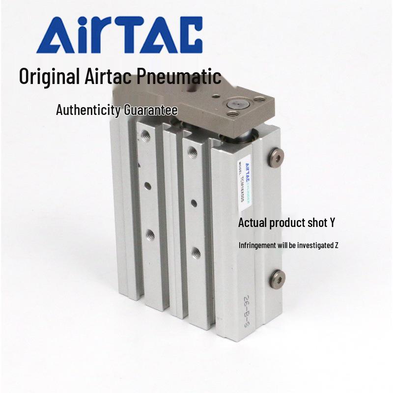AirTAC Triaxial Cylinders with Guide Rods: Models TCM16X60S, TCM16X70S, TCM16X75S.