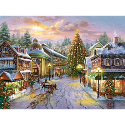 Diamant-Mosaik, Diamant-Stickerei, Weihnachtsbaum und Schnee, bestickt, Kreuzstich, Heimdekoration