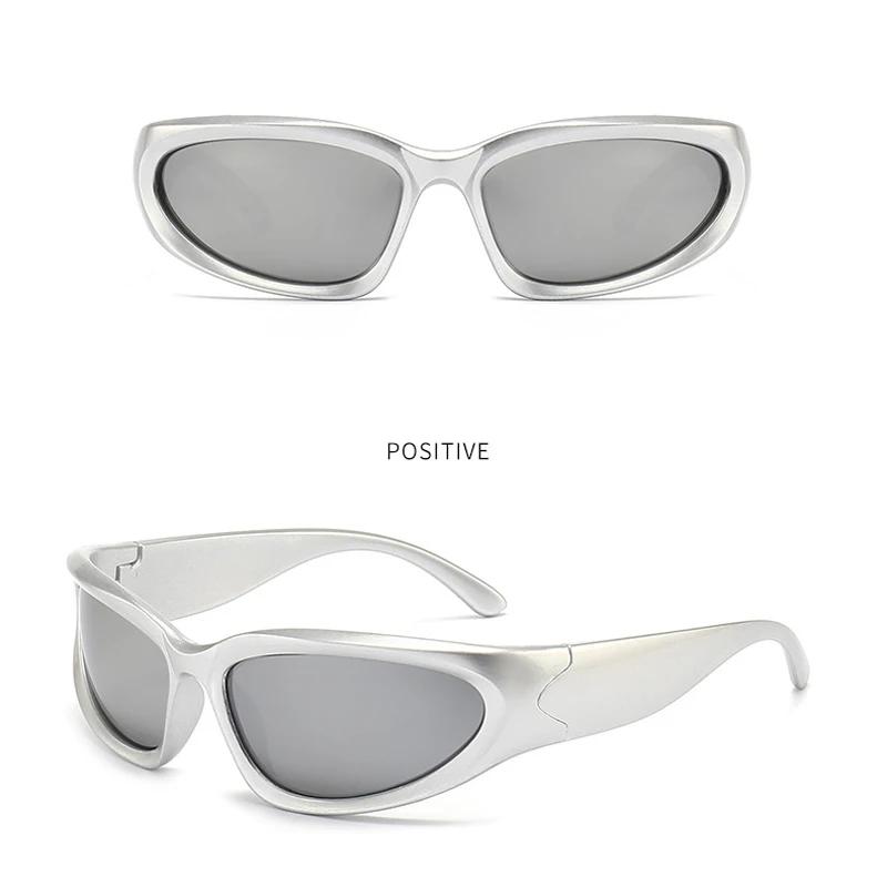 Steampunk Y2K Sunglasses Women Men Brand Design Sports Punk Sunglasses Summer Unisex Mirror Sun Glasses UV400 Gafas de sol