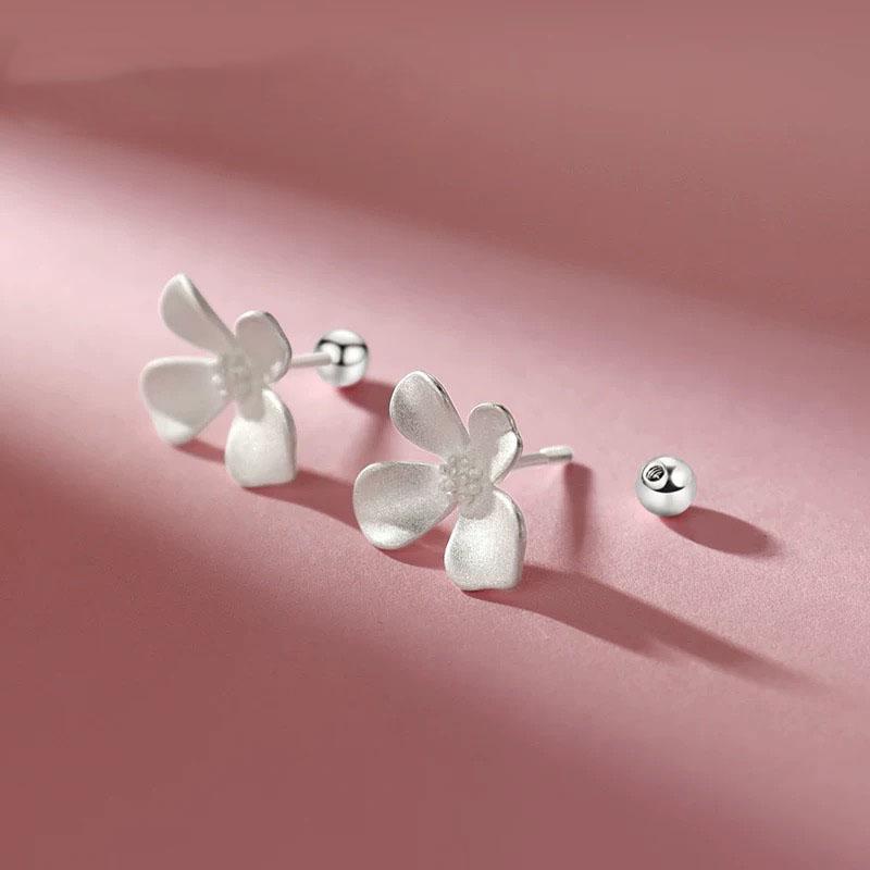 925 Sterling Silver Vintage Earrings For Women Trendy Simple Bump Flower Earring Jewelry Prevent Allergy Party Accessories Gift