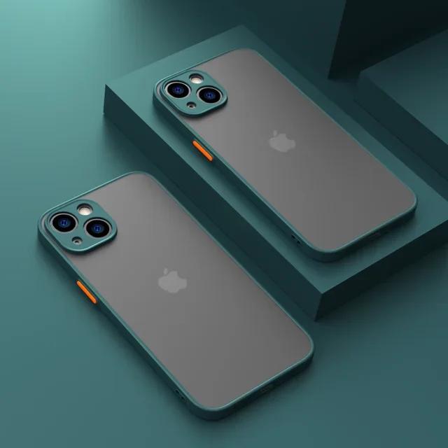 

Матовый Чехол Для Телефона Для 14 13 12 15 Pro Max Mini Роскошный Мягкий Силиконовый Ударопрочный Чехол Для 11 XS MAX X XR 7 8 Plus SE For iPhone 15 Pro темно-зеленого