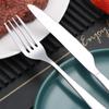 Western Cutlery Set - Thickened Pointed Handle, Stainless Steel Fruit Fork, Dessert Spoon, Steak Knife, Fork & Spoon, New Chinese Style.