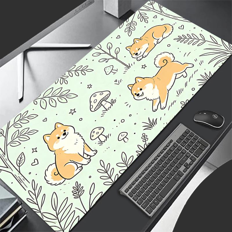 Cute Corgi Chai Dog Mouse Pad Laptop Computer Gamer Desk Mat Large Gaming ESports Mousepad Rubber Keyboard Pad Kawaii Mausepad