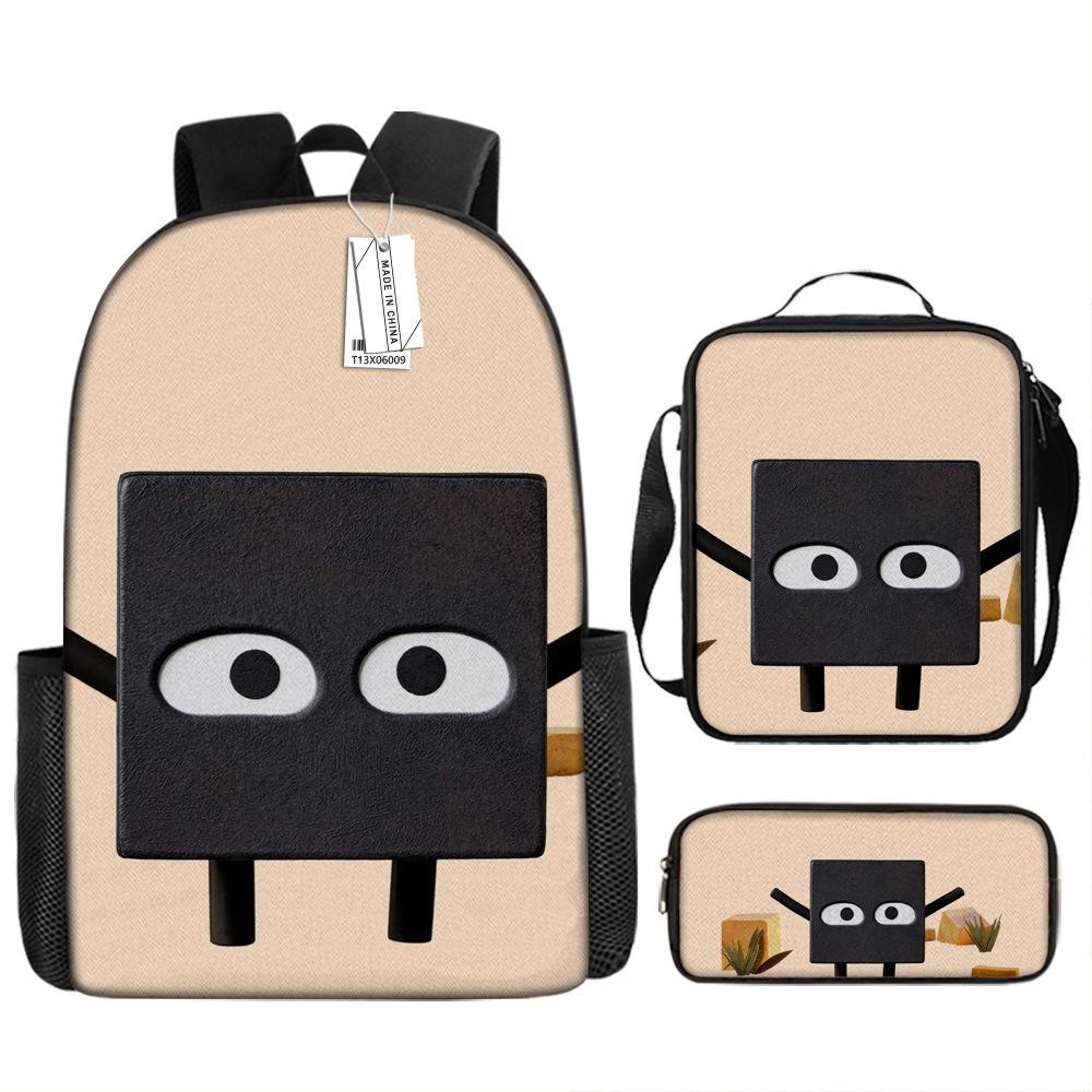 Luxury Novelty Peculiar Cool Shape Island 3D Print 3pcs/Set Pupil School Bags Laptop Daypack Backpack Lunch Bag Pencil Case