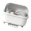 Dish Drying Box Multifunctional Space Saving Dish Drainer with Lid Cover for Kitchen Accessories