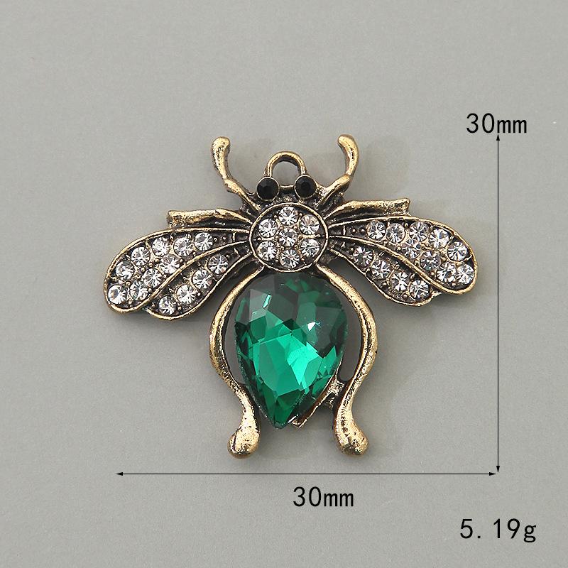 Bee Vintage Alloy Bee Glass Rhinestone Buckle Flower Plate Shoes And Clothing Ornament Bracelet Pendant Ornament
