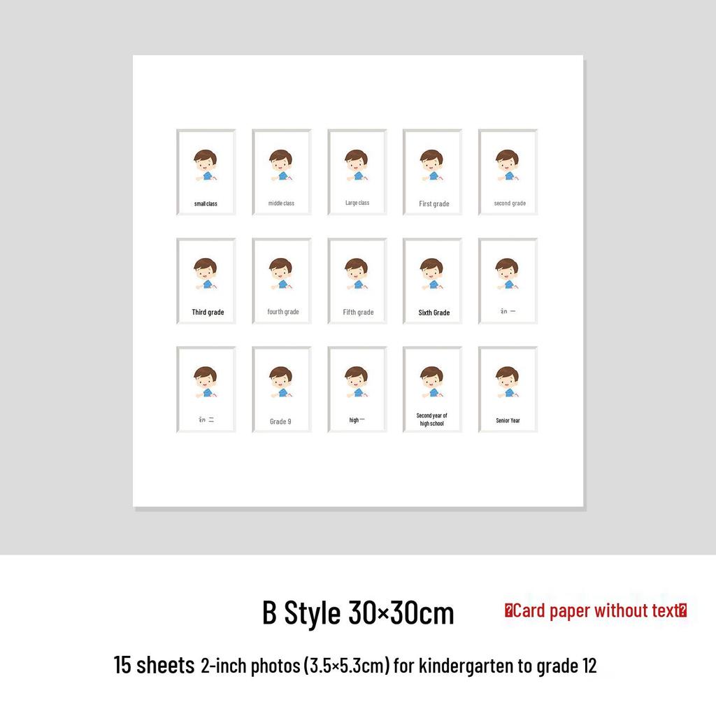 Personalized Children's Growth Photo Frame for Passport, Graduation, and ID Photos