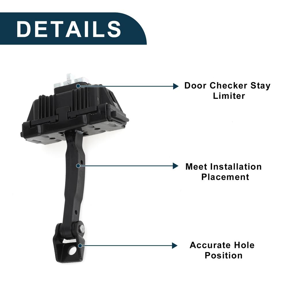TUCKBOLD Door Check Strap Stopper Limiter 51218402502 for BMW X5 E53 Front Left and Right Door Check Bracket Stop Door Checker Arm Assembly No.