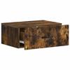 Wall Mounted Nightstand Smoked Oak 49 x 34.5 x 20 cm