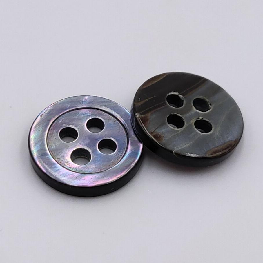 

10 шт. пуговиц-ракушек, белые пуговицы-бабочки, тонкие края, четыре глаза, многомодельные, многоцветные, пуговицы для рубашек и костюмов Primary color * 18L = 11.5 MM