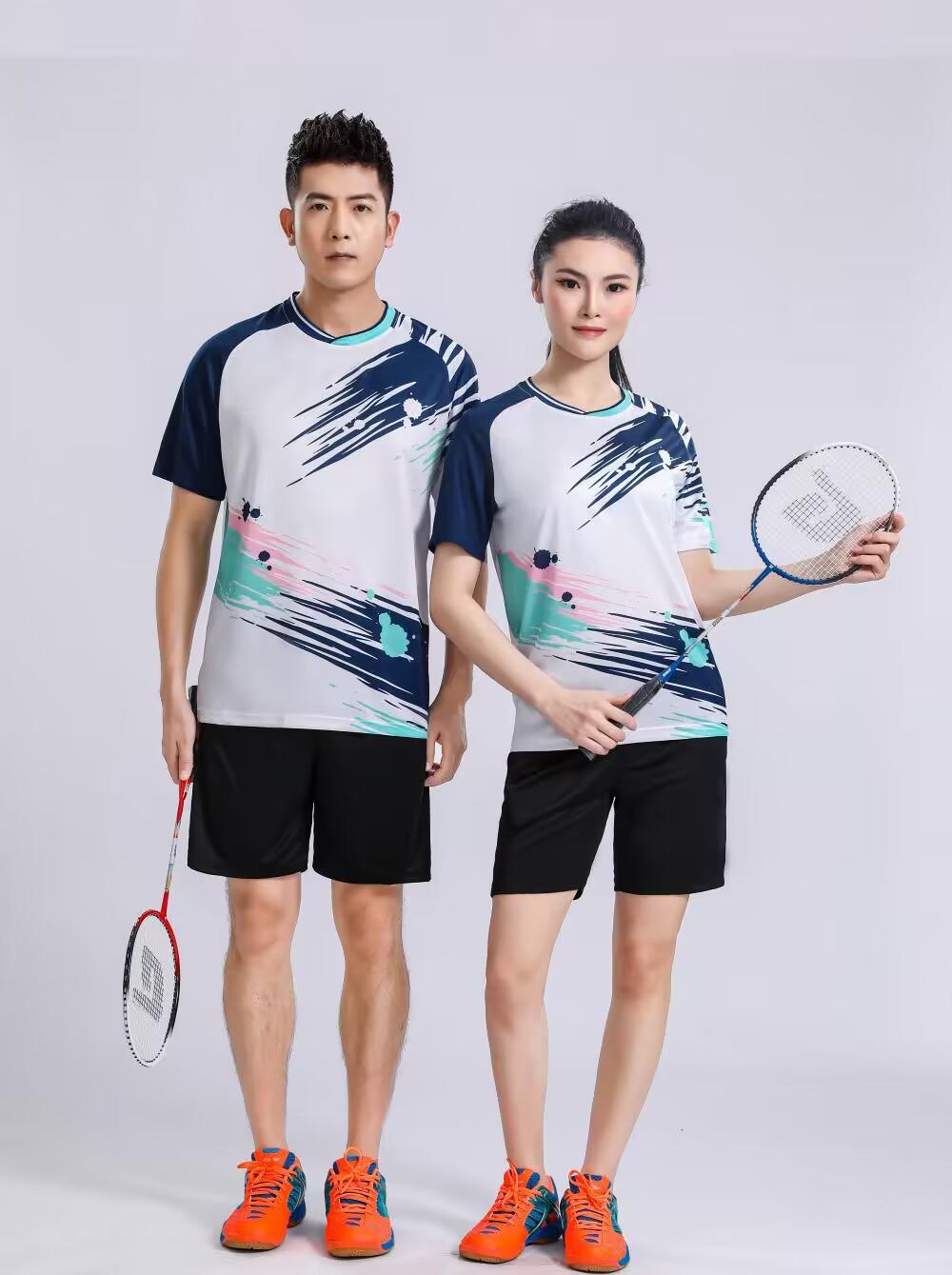 Unisex Summer Table Tennis  Badminton Sports Training Set - Short Sleeve M