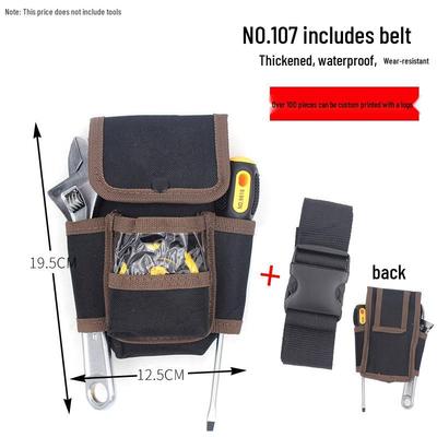 Electrician Waist Tool Bag: Multifunctional Canvas Pouch for Repair & Decoration Work