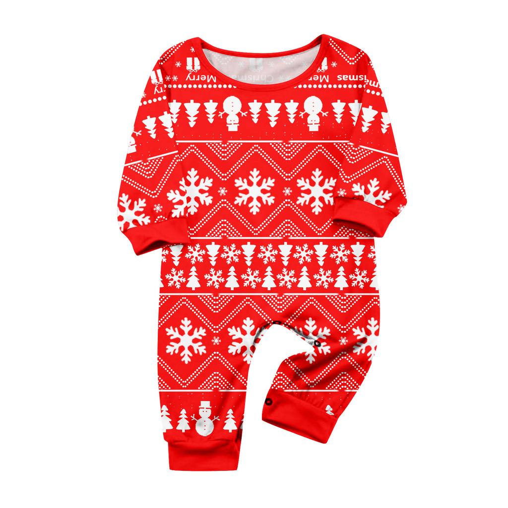 Print Cute Family Set Pajamas, Home Clothes, Family Set Long Sleeve Top Pants Set