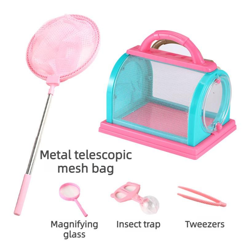 Insect Observation Box Net Bag Insects Trap Magnifying Glass Forceps Insect Collectors Cages Butterfly Observation Pet Products