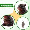 Garden Statue Miniature Hippo Figurine Resin Desktop Ornament Micro Landscape Decor for Yard Shelf