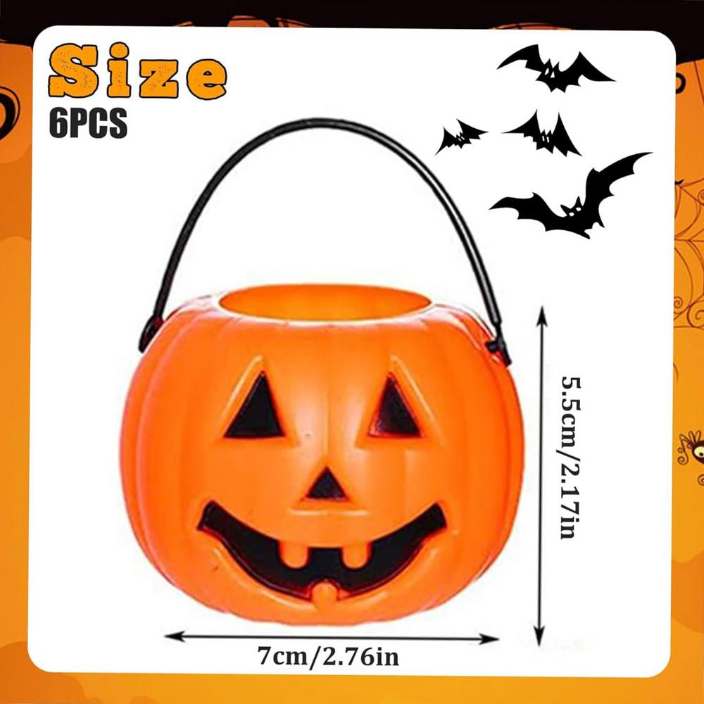 Halloween Buckets 6 Pieces Halloween Trick Or Treat Candy Cauldron Holder Home Decor For Birthday Party Neighborhood Outdoor