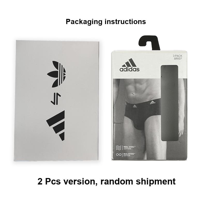 Adidas Logo Print Mid-Rise Comfortable Soft Breathable Briefs 3-Pack Men Underwear 4A1M01-913