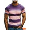 Summer casual short sleeved daily wear 3D printed T-shirt, loose and breathable round neck T-shirt