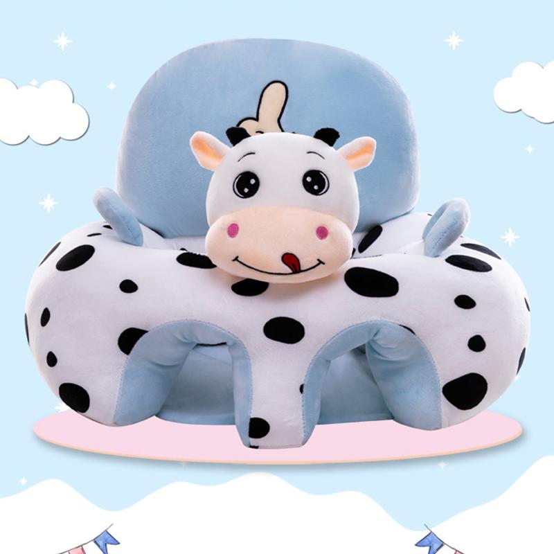 Cute Baby Sofa Support Seat Cover Plush Chair Learningto Sit Feeding Chair Comfortable Toddler Nest Puff Washable Without Filler