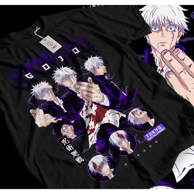 Summer Gojo Satoru T-Shirt Jujutsu Kaisen Best Anime Manga Lover Cotton T-shirt Heavy Mental Fashion Graphic T-shirt Unisex Tops