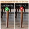 Nail-on Felt Pads, 30 Pcs Round Felt Furniture Sliders Pads Heavy Duty Floor Protectors for Wooden Chair Sofa Table Leg Feet