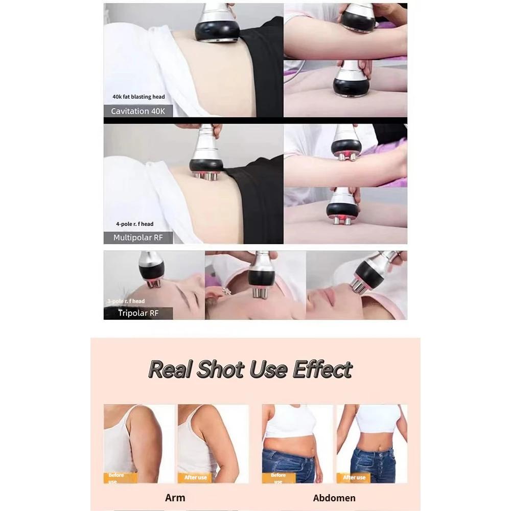 Latest 40KHz Ultrasonic Cavitation Vacuum Beauty Machine Skin Tightening Slim Silhouette Home Use Ergonomic Design