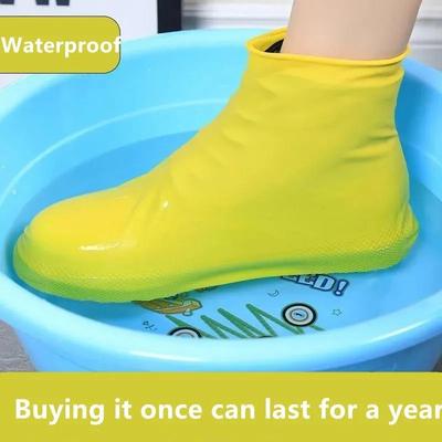 Silicone Shoe Covers For Men And Women,  Wear-resistant, And Rainproof. Thickened Travel And Outdoor Waterproof Shoe Covers. Rain Shoe Covers