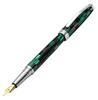 Xezo Urbanite II Fountain Medium Ocean Teal and Black Chrome Limited Edition Pen, Nib, Color, Plated, Handmade, (Series)