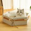 Wear Resistant Cat Sofa Bed Detachable Cat Elevated Bed Breathable Cool Cat Nest  for Cats and Dogs